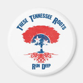 Tennessee Roots Flagga Träd Magnet