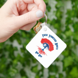 Tennessee Roots Flagga Träd Nyckelring
