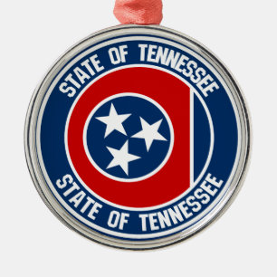 Tennessee Round Emblem Julgransprydnad Metall