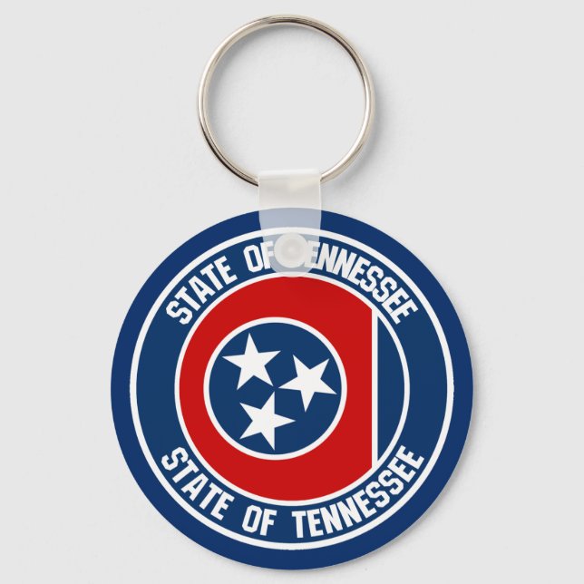 Tennessee Round Emblem Nyckelring (Framsida)