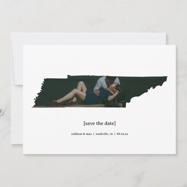 Tennessee Save Date Photo Card Spara Datumet (Framsida)