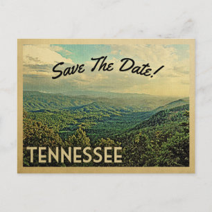 Tennessee Save Vintage Mountains Meddelande Vykort