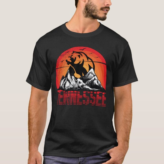 Tennessee semesterutflykt vandring campingberedska t shirt (Framsida)