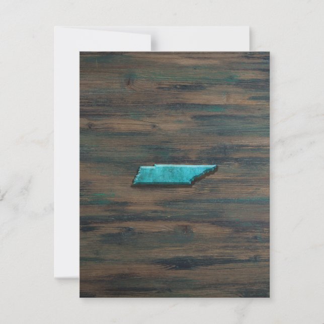 Tennessee Shape Teal Tack Kort (Framsida)