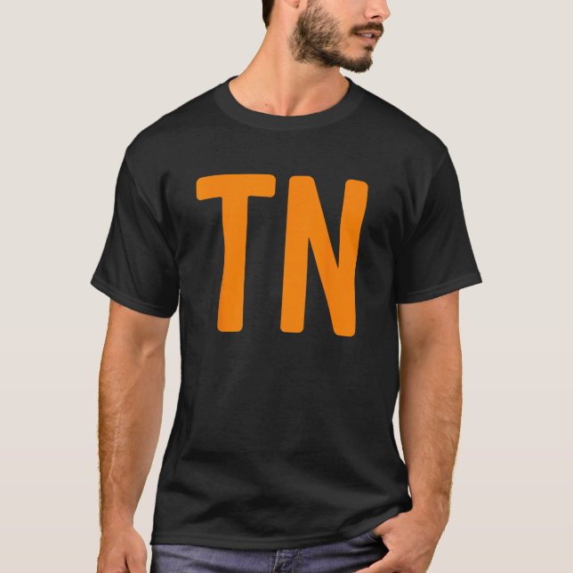 Tennessee Shirt Simple TN Orange State Pride Fläkt T Shirt (Framsida)