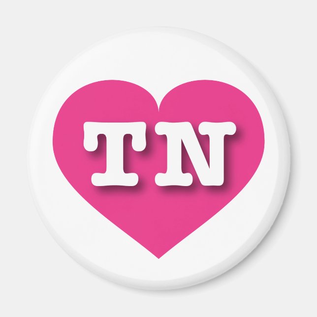Tennessee Shock rosa Heart - I kärlek TN Magnet (Framsidan)