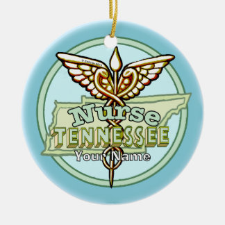 Tennessee Sjuksköterska Caduceus Julgransprydnad Keramik