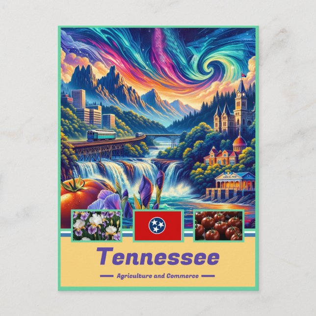 Tennessee Skatter Lysande Landmärken Vykort (Framsida)