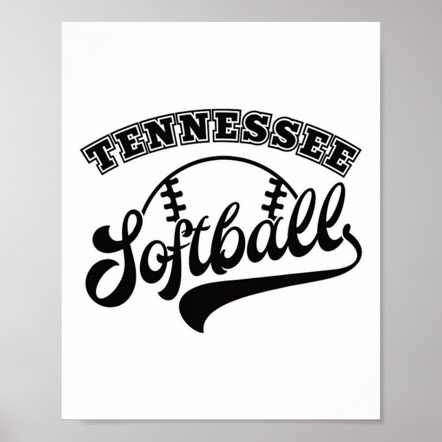 Tennessee Softll - Softbollsfan  Poster (Framsidan)