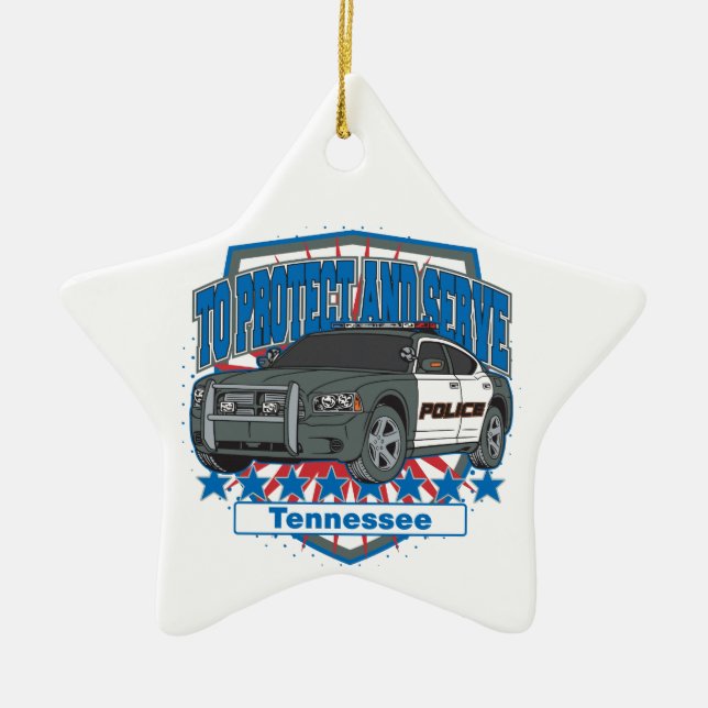 Tennessee som skyddar och som tjänar som julgransprydnad keramik (Framsidan)