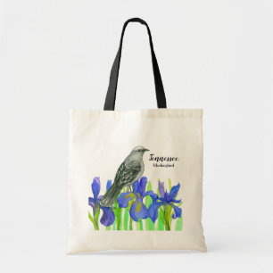 Tennessee Souvenir Tote Tourist Mockingbird Iris Tygkasse