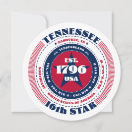 Tennessee State Circular Typography - platta kort