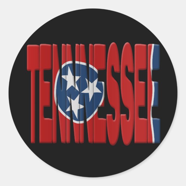 Tennessee State flag Runt Klistermärke (Framsida)