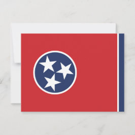 Tennessee State Flag Tre Stjärnor Blå Cirkel Vykort