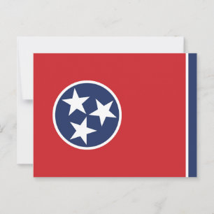 Tennessee State Flag Tre Stjärnor Blå Cirkel Vykort