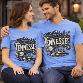 Tennessee State Heritage Smoky Mountains Music Art T Shirt