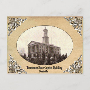 Tennessee State Huvudstad Bygger gammalt vykort