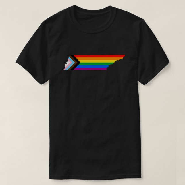 Tennessee State Pride HBTQ Progress Pride T Shirt (Design framsida)