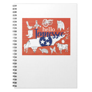 Tennessee State Symbols Volunteer State Bilder Anteckningsbok Med Spiral