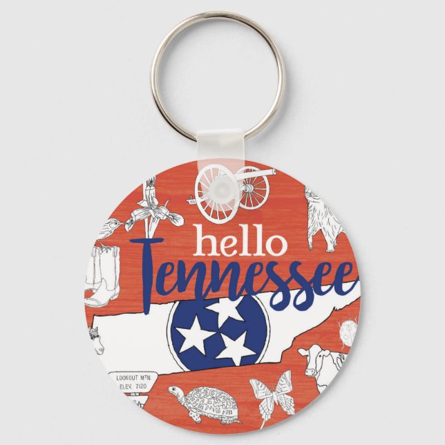 Tennessee State Symbols Volunteer State Bilder Nyckelring (Framsida)