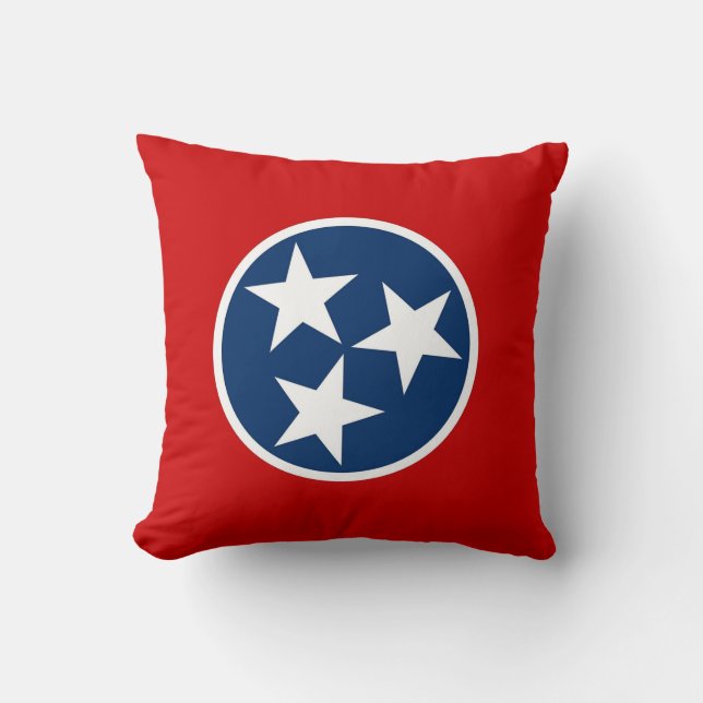 Tennessee Statlig flagga American MoJo Pillow Kudde (Framsida)