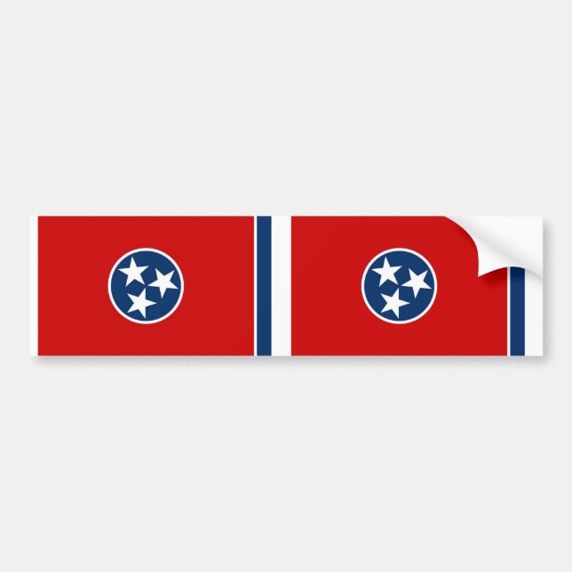 Tennessee Statlig flagga Bildekal (Framsidan)