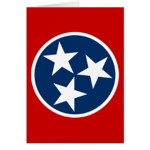 Tennessee Statlig flagga Blue White Stars Hälsningskort