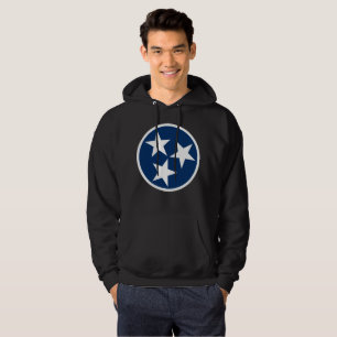 Tennessee Statlig flagga Blue White Stars Hoodie
