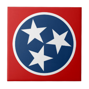 Tennessee Statlig flagga Blue White Stars Kakelplatta
