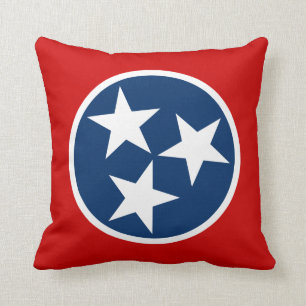 Tennessee Statlig flagga Blue White Stars Kudde