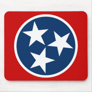 Tennessee Statlig flagga Blue White Stars Musmatta