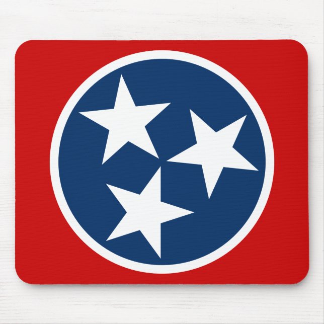 Tennessee Statlig flagga Blue White Stars Musmatta (Framsidan)