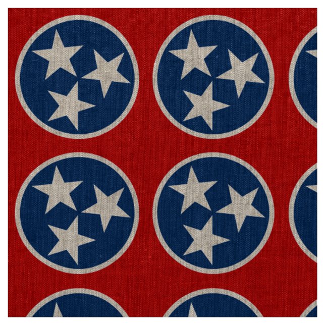 Tennessee Statlig flagga Blue White Stars Tyg (Provkarta)