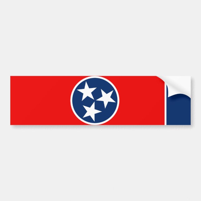 Tennessee Statlig flagga Design Bildekal (Framsidan)