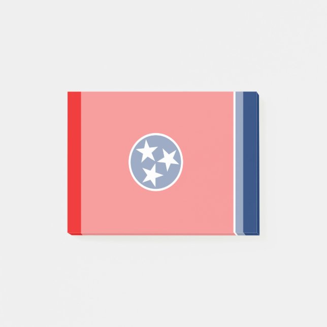 Tennessee Statlig flagga Design Decor Post-it Block (Framsida)