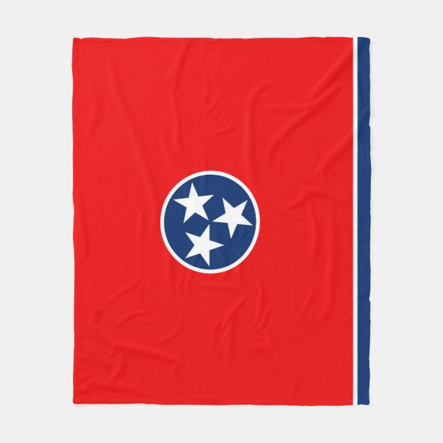 Tennessee Statlig flagga Design Fleecefilt (Framsidan)