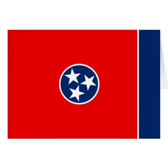 Tennessee Statlig flagga Design Hälsningskort (Framsidan Horizontal)