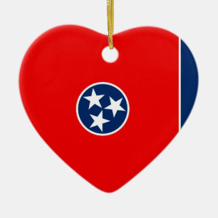 Tennessee Statlig flagga Design Julgransprydnad Keramik
