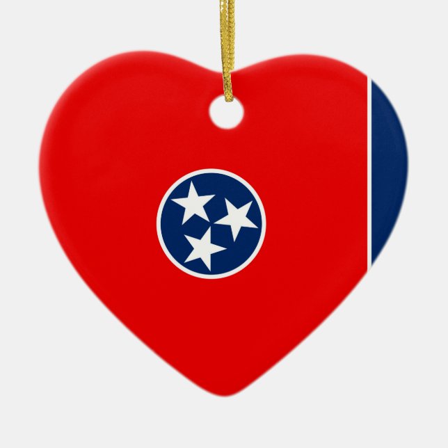 Tennessee Statlig flagga Design Julgransprydnad Keramik (Framsidan)