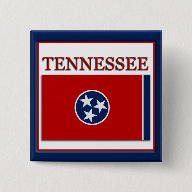 Tennessee Statlig flagga Design-knapp Knapp (Framsida)