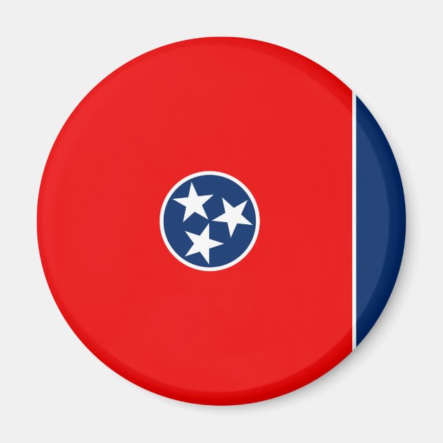Tennessee Statlig flagga Design Magnet (Framsidan)