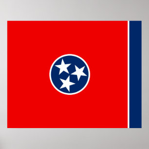 Tennessee Statlig flagga Design Poster