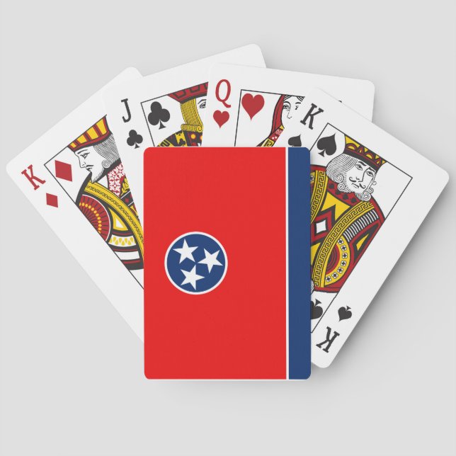 Tennessee Statlig flagga Design Spelkort (Baksidan)