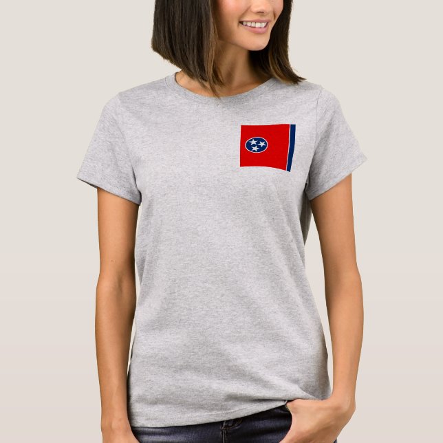 Tennessee Statlig flagga Design Tee Shirt (Framsida)