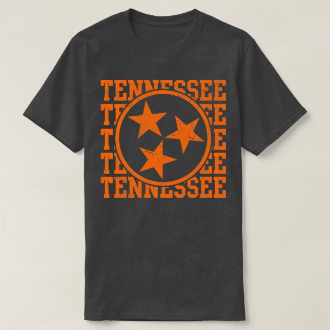 Tennessee Statlig flagga Distress Graphic T Shirt (Design framsida)