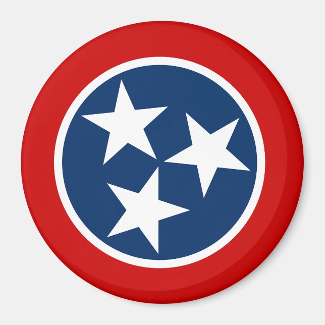 Tennessee Statlig flagga Magnet (Framsidan)
