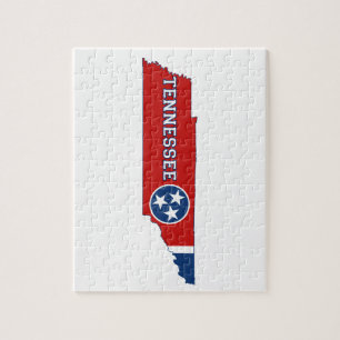 Tennessee Statlig flagga och Karta Pussel