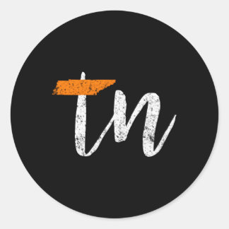 Tennessee Statlig flagga Orange och vita hemorter Runt Klistermärke