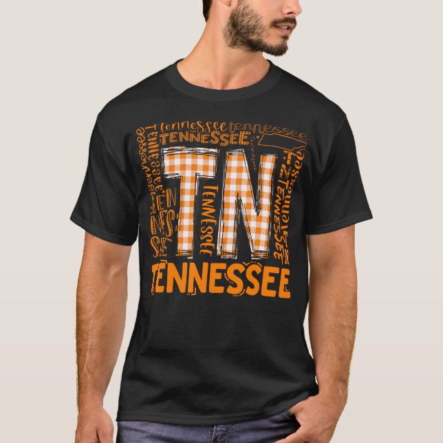 Tennessee Statlig flagga Orange Play Tn T Shirt (Framsida)