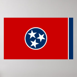 Tennessee statlig flagga poster